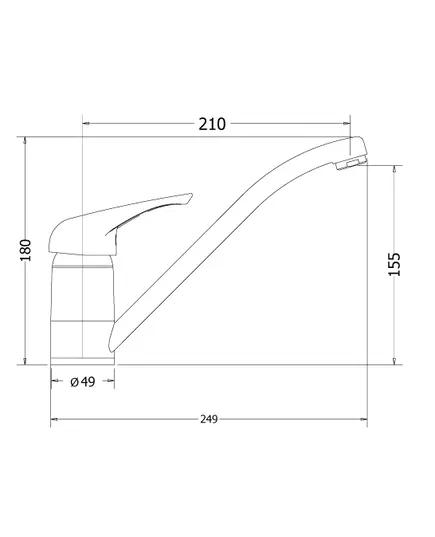 Μπαταρία Αναμεικτική Πάγκου Κουζίνας Χρωμέ Elite Modea 00-02030 Viospiral