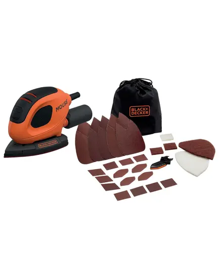 Ηλεκτρικό Τριβείο Χούφτας Mouse 55 Watt 15 Αξεσουάρ BEW230BC-QS Black & Decker