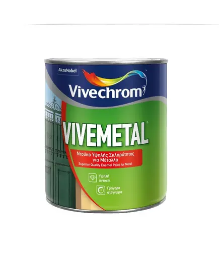 Ντουκόχρωμα Μετάλλων Vivemetal 2.5 Lt Λευκό Σατινέ Βιβεχρώμ