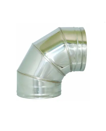 Γωνία Γιά Σωλήνα Καπνοδόχου Ανοξείδωτη Aisi 304 Ba Βαρέως Τύπου 90 Μοιρών Φ-125 Inoxshell