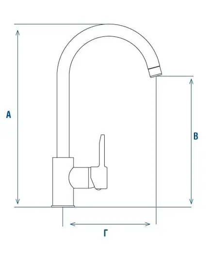 Μπαταρία Πάγκου Κουζίνας Ψηλή Avon 10-04055 Viospiral