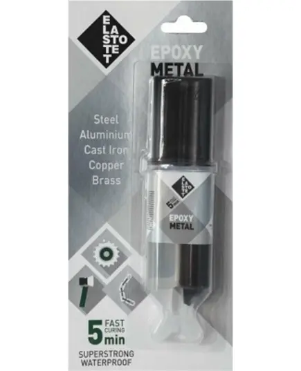 Κόλλα Εποξειδική Δύο Συστατικών Ειδική Γιά Μέταλλα 28 ml Epoxy Metal Elastotet