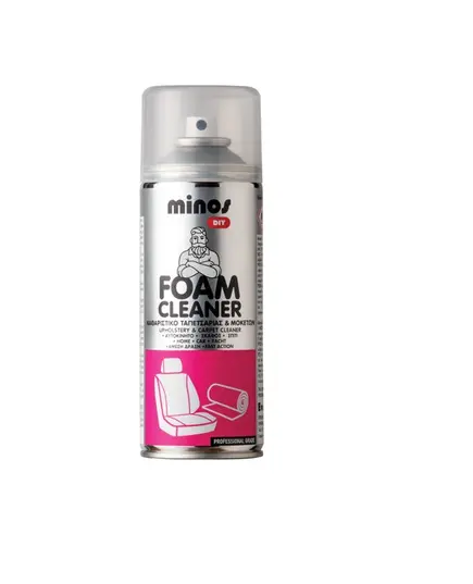 Ειδικός Καθαριστικός Αφρός Ταπετσαρίας Foam Cleaner Spray 400 ml Minos