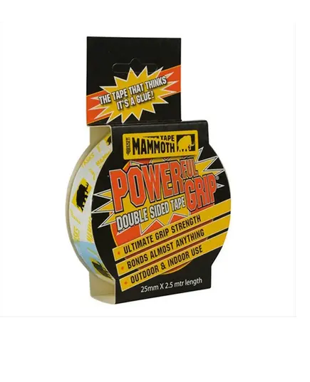 Ταινία Αφρώδης Διπλής Επικολλήσεως Αυτοκόλλητη Διάφανη 25mm X 2.5M Powerfullgrip Everbuild
