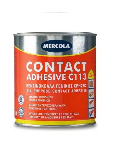 Βενζινόκολλα Γενικής Χρήσης 1 LT Contact C 113 Mercola