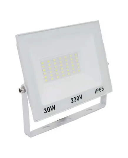 ΠΡΟΒΟΛΕΑΣ LED SMD ΑΛΟΥΜΙΝΙΟΥ ΨΥΧΡΟ 6200Κ IP65 230 VOLT 30 WATT  ΛΕΥΚΟΣ 3-38300 ADELEQ