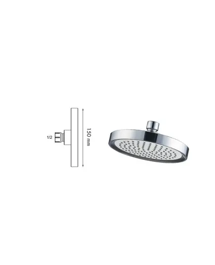 Κώδωνας Ντουζιέρας Φ150 1/2΄΄ 35-02310 Harp Viospiral