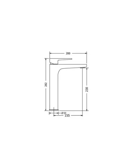 Μπαταρία Νιπτήρα Ψηλή Optima Plus 200 mm 00-02509 Modea Viospiral