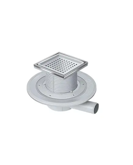 Σιφώνι Δαπέδου με Έξοδο 40 χιλ. και Μέγεθος 15x15εκ. 70-06221 Mesateknik Viospiral