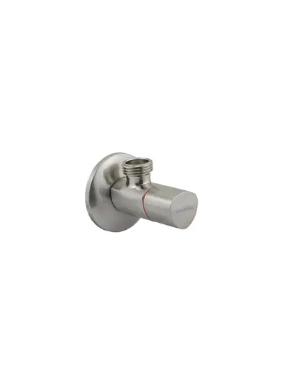 Γωνιακός Διακόπτης Inox Aisi 304 Brushed Nickel Μέ Ροζέτα Φ60 39-02610/BN Viospiral