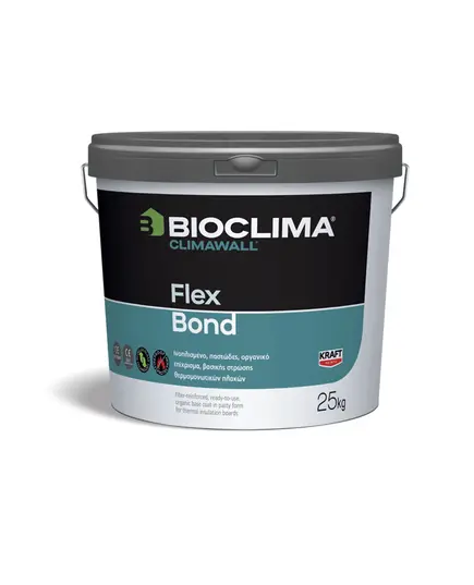 Παστώδες Επίχρισμα Βασικής Στρώσης Θερμομονωτικών Πλακών 25/1 Flex Bond Climawall Bioclima