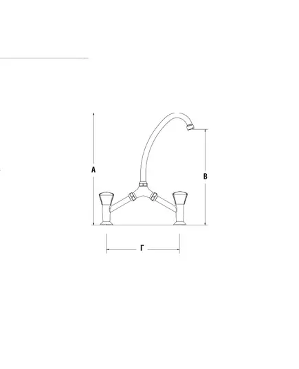 Κλασσική Μπαταρία Νιπτήρα Μισόστροφος Μηχανισμός 00-4501 Minimal Retro Chrome Viospiral