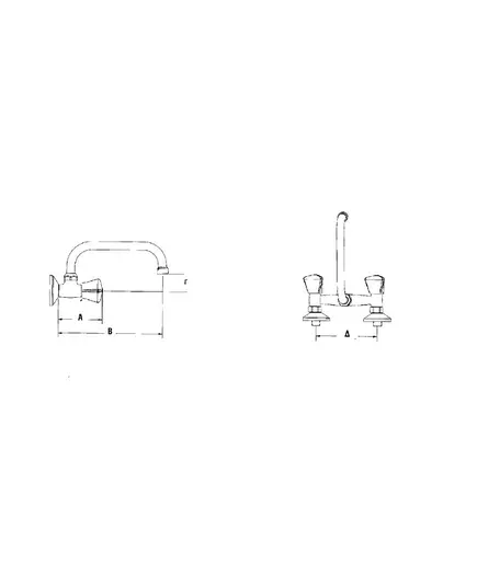 Κλασσική Μπαταρία Νεροχύτη Κουζίνας Μισόστροφος Μηχανισμός 00-04502