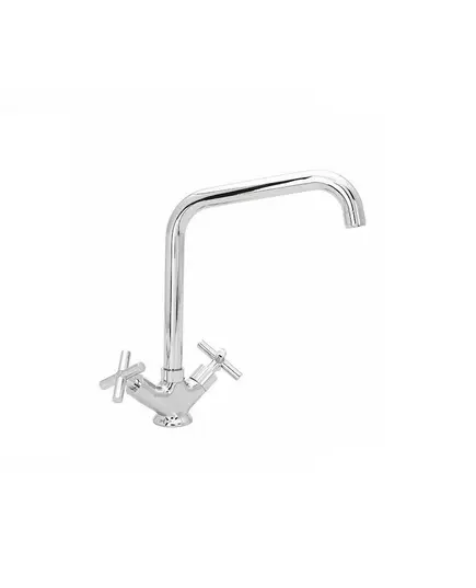 Κλασσική Μπαταρία Κουζίνας Μισόστροφος Μηχανισμός 00-4504 Minial Retro Chrome Modea Viospiral