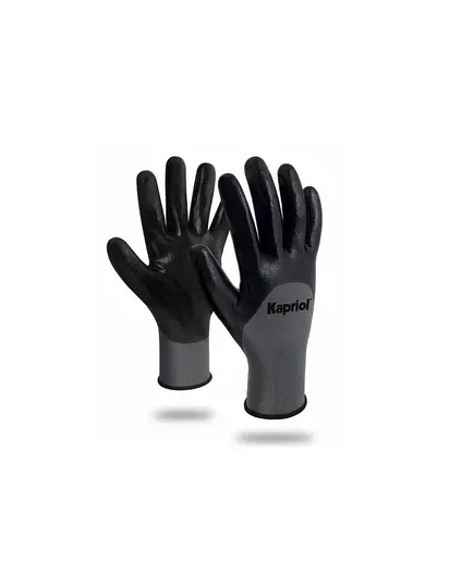 Γάντια Εργασίας Νιτριλίου Ενισχυμένα Ν.8 Black Touch 27691 Capriol