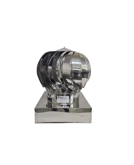 Καπέλο Καμινάδας Περιστροφικό Μειωμένης Τριβής Ειδικού Τύπου Βαριάς Κατασκευής 30 Χ 30 Aisi 304 Ba Αντιμαγνητικό Inoxshell CE