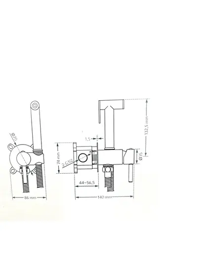 Σέτ Υγιεινής Εντοιχισμού Ορειχάλκινο Χρωμέ 48-01020 Viospiral