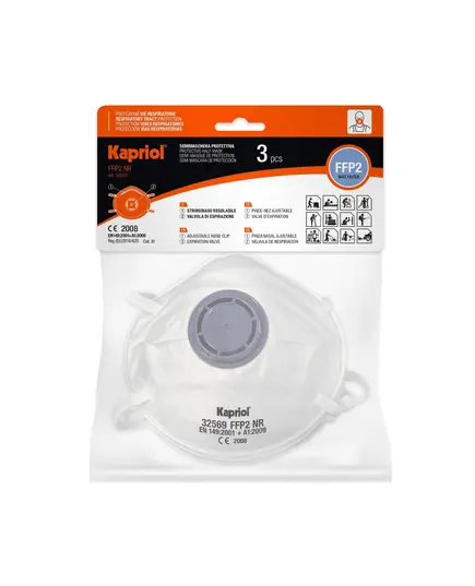 Μάσκα Προστασίας Αναπνοής Μέ Βαλβίδα FFP2 32568 Capriol