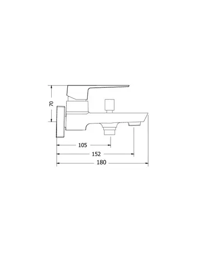 Αναμεικτική Μπαταρία Μπάνιου Χρωμέ 00-08002 Pietra Chrome Modea Viospiral