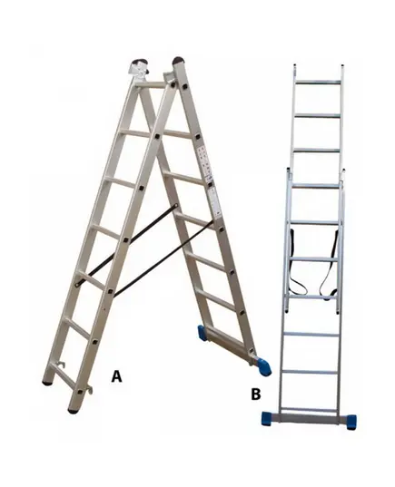 Σκάλα Αλουμινίου Δύο Τεμαχίων 2 Χ 10 Πτυσσόμενη 801210 Ελαφρού Τύπου Evo Profal