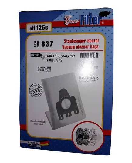 Ανταλλακτικές Σακούλες Ηλεκτρικής Σκούπας SH 125 S Hoover Arriane Sensory Telios Eurofilter