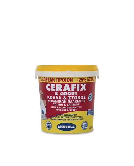 Ακρυλική Κόλλα Καί Αρμόστοκος Πλακιδίων Cerafix & Grout 5/1 Mercola