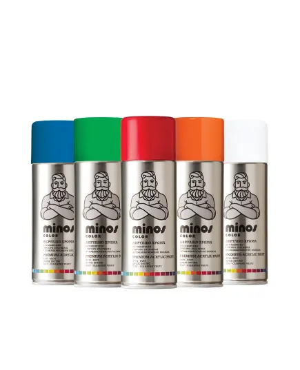 Σπρέι Βαφής Επαγγελματικό Ακρυλικό Ral 9017 Μαύρο Μάτ 400 ml Minos