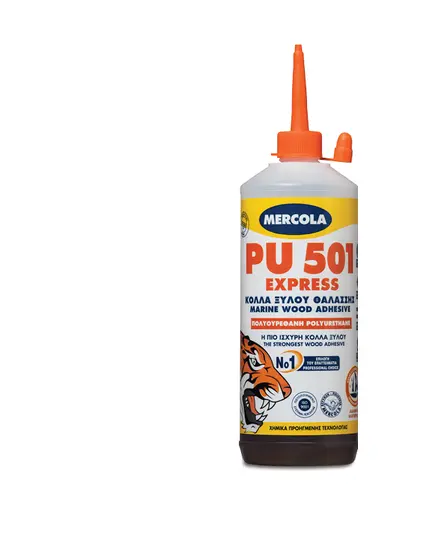 Κόλλα Ξύλου Θαλάσσης Πολυουρεθάνης Pu 501 Express 750 Γραμμαρίων Mercola