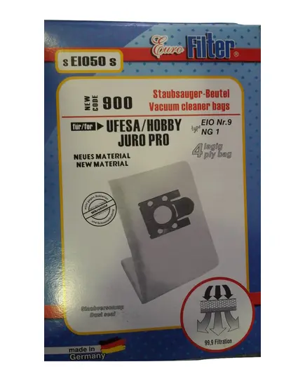 Ανταλλακτικές Σακούλες Ηλεκτρικής Σκούπας Γερμανίας SE 1050 S Ufesa Hobby Juro Pro Eurofilter