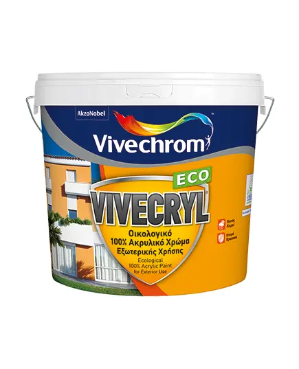 Ακρυλικό Χρώμα Λευκό Vivecryl Eco 3lt Βιβεχρώμ
