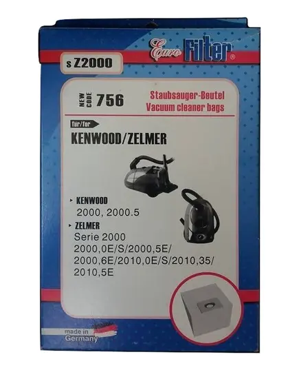 Ανταλλακτικές Σακούλες Ηλεκτρικής Σκούπας SZ 2000 Kenwood Zelmer Eurofilter
