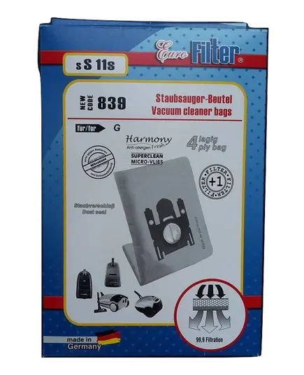 Ανταλλακτικές Σακούλες Ηλεκτρικής Σκούπας SS11S Harmony Bosch Siemens Eurofilter