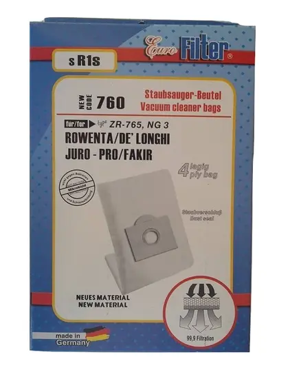 Ανταλλακτικές Σακούλες Ηλεκτρικής Σκούπας SR 1S Rowenta De Longhi Euro Pro Fakir Eurofilter