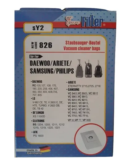 Ανταλλακτικές Σακούλες Ηλεκτρικής Σκούπας SY2 Daewoo Ariete Samsung Philips Eurofilter