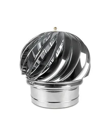 Καπέλο Καμινάδας Τζακιού Ανοξείδωτο Aisi 304 Ba Βαρέως Τύπου Φ-190 Αρσενικό Inoxshell