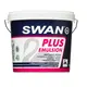 Ακρυλικό Χρώμα Swan Plus Emulsion Εσωτερικής Καί Εξωτερικής Χρήσης Λευκό 9lt