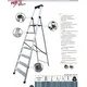 Σκάλα Αλουμινίου Επαγγελματική Μέ Σκαλοπάτι 11cm 6 + 1 304107 MAX 110 Profal